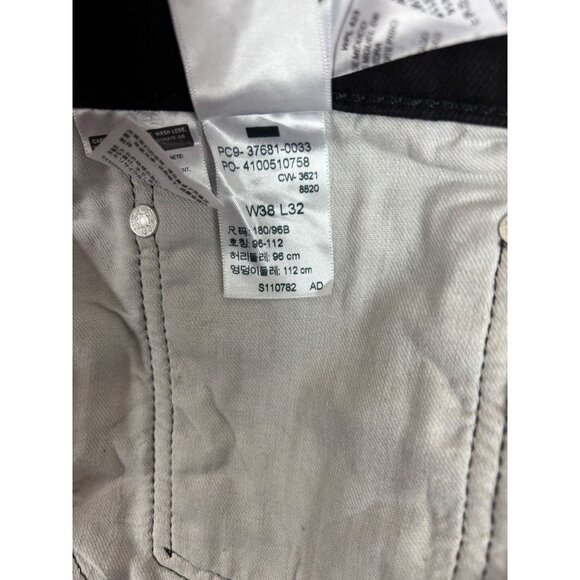 Levis Mens Western Fit Stretch Straight Leg Jeans W38 L32 Black - Picture 13 of 13